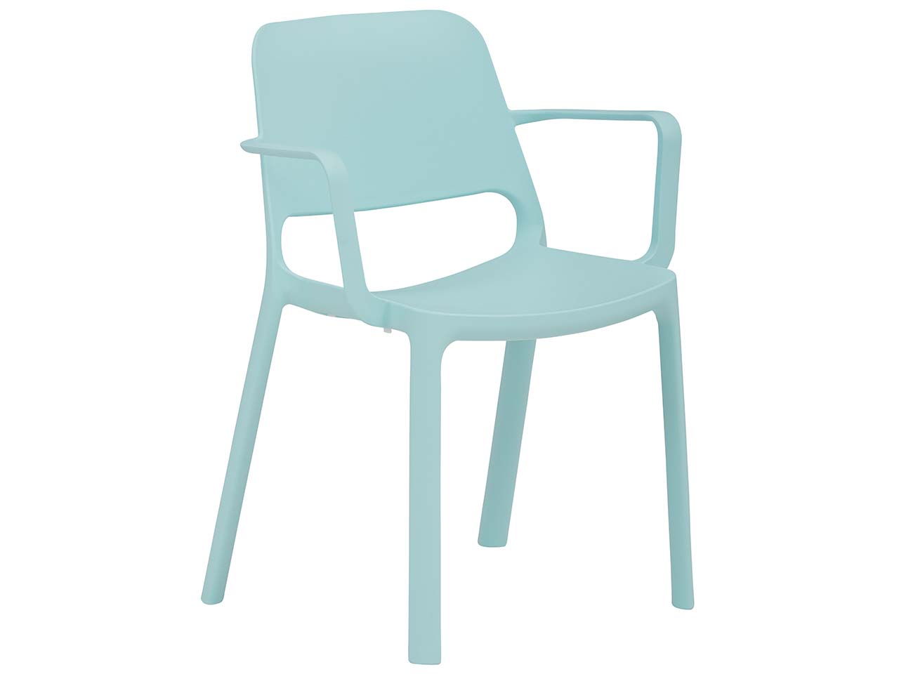 2x Besucherstuhl mit Armlehnen "2051" himmelblau