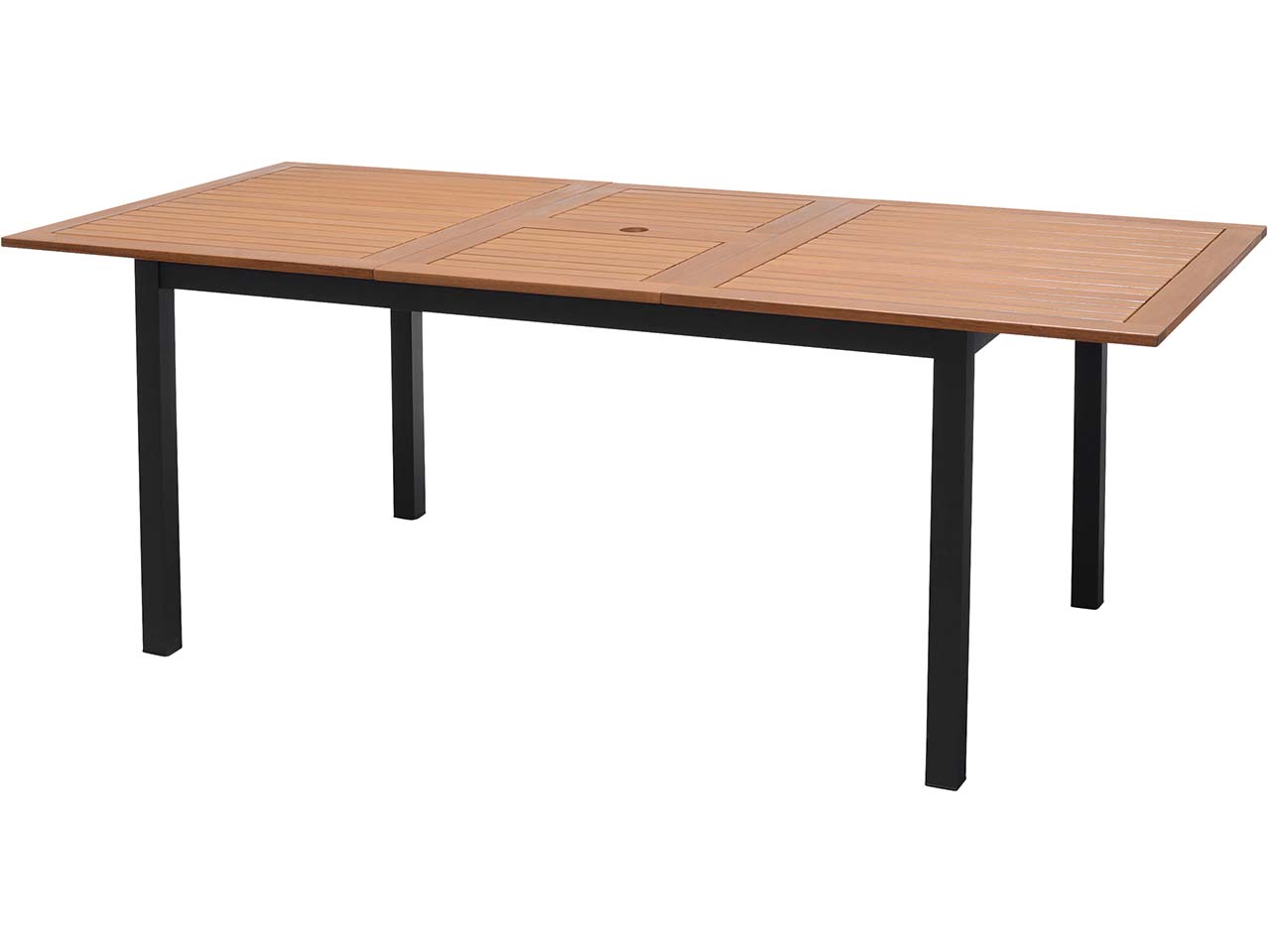 Gartentisch "Barcelona" 150/200 x 90 cm, schwarz