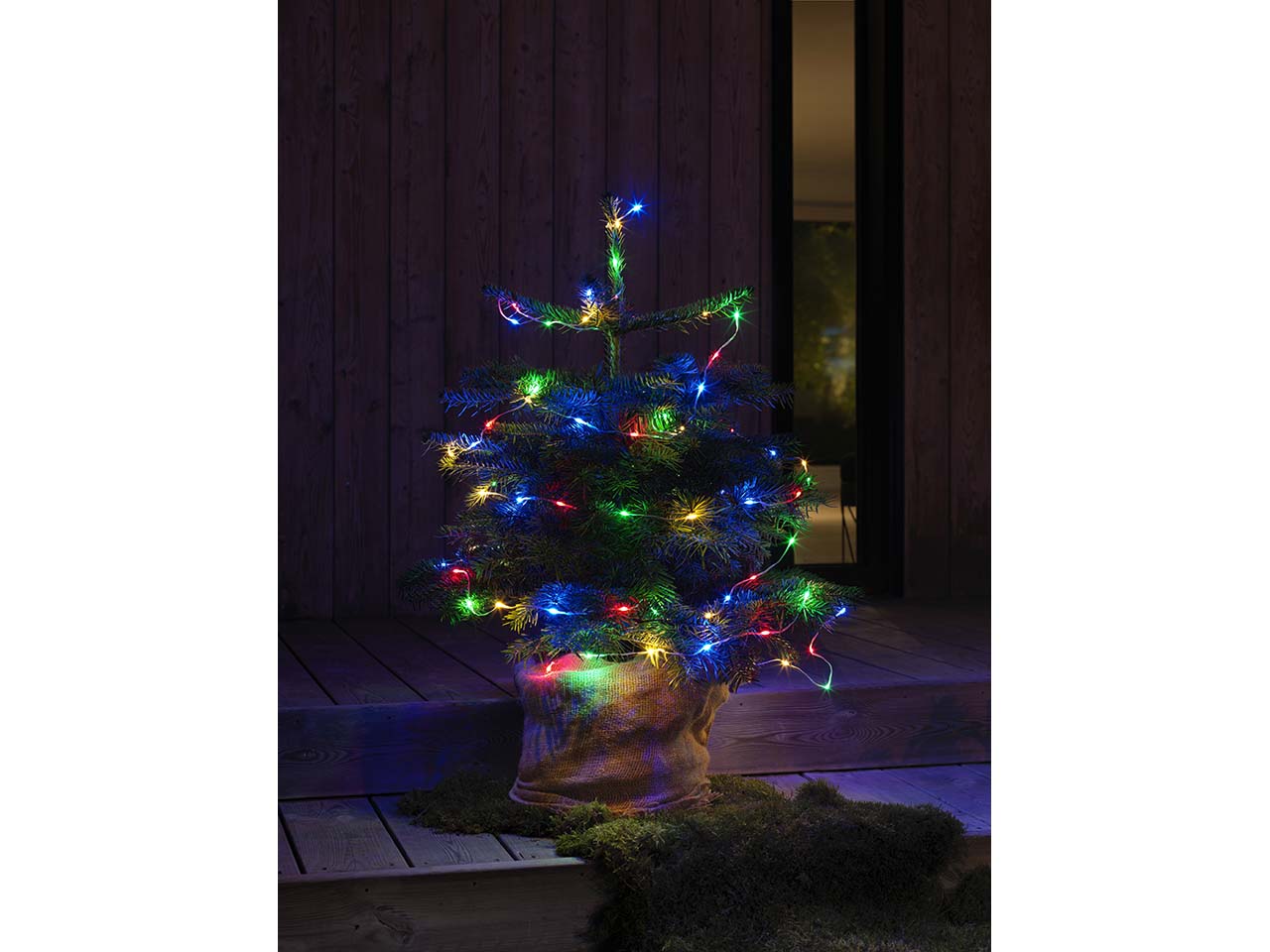 Konstsmide LED-Tropfenlichterkette, 6h/9h Timer, 80 Dioden bunt