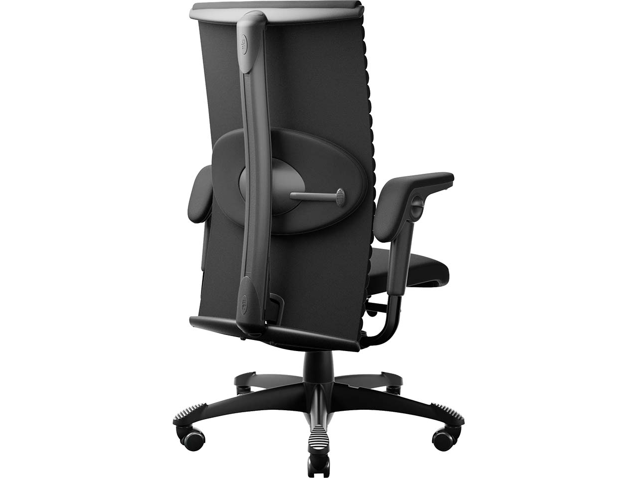 HAG Bürodrehstuhl "Excellence 9321" TiltDown AL, Gestell: sw, Leder "Paloma Soft" black