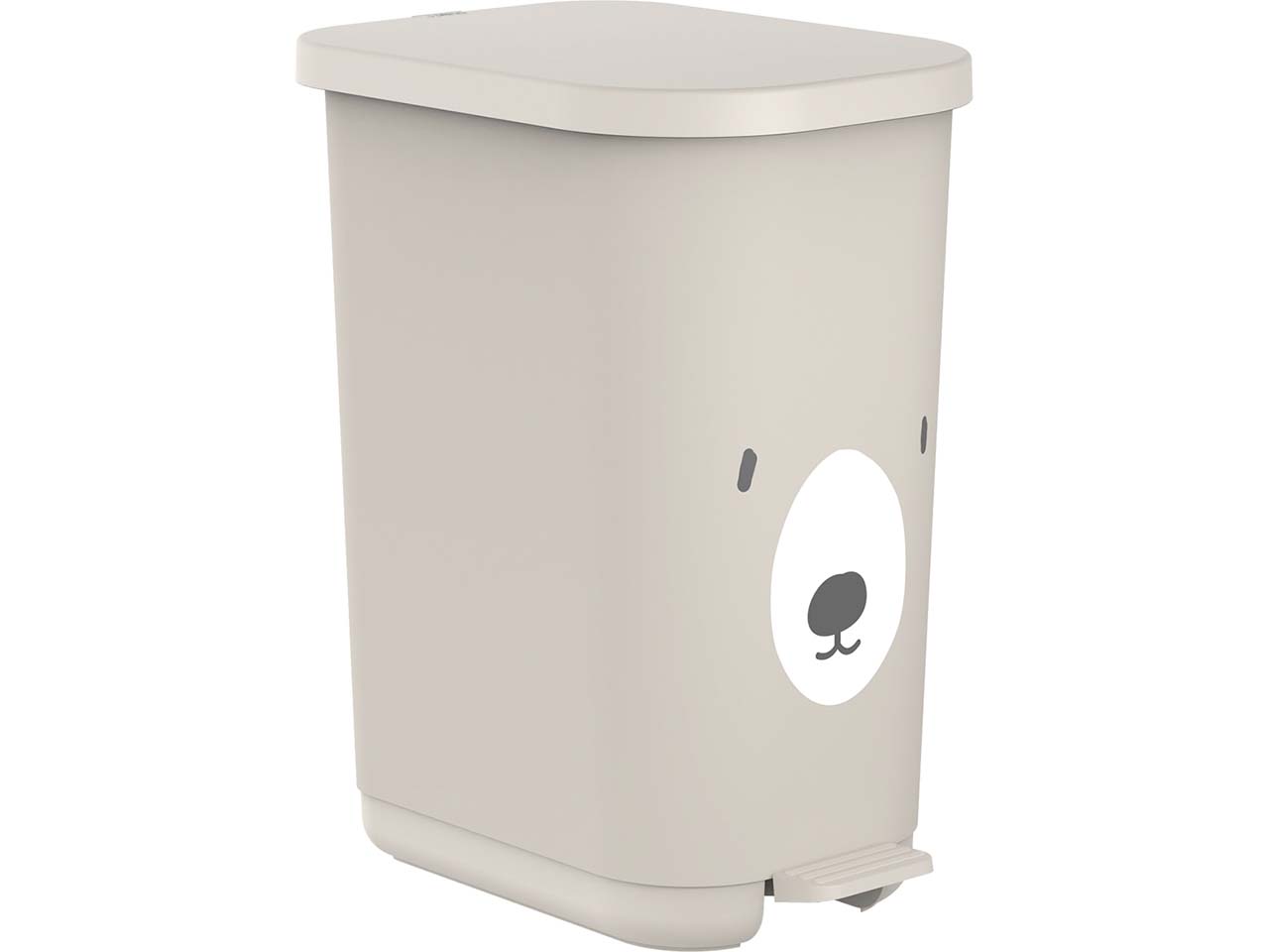 rotho Windeleimer "KAYO" aus Recyclingkunststoff mit Aufdruck, Bär