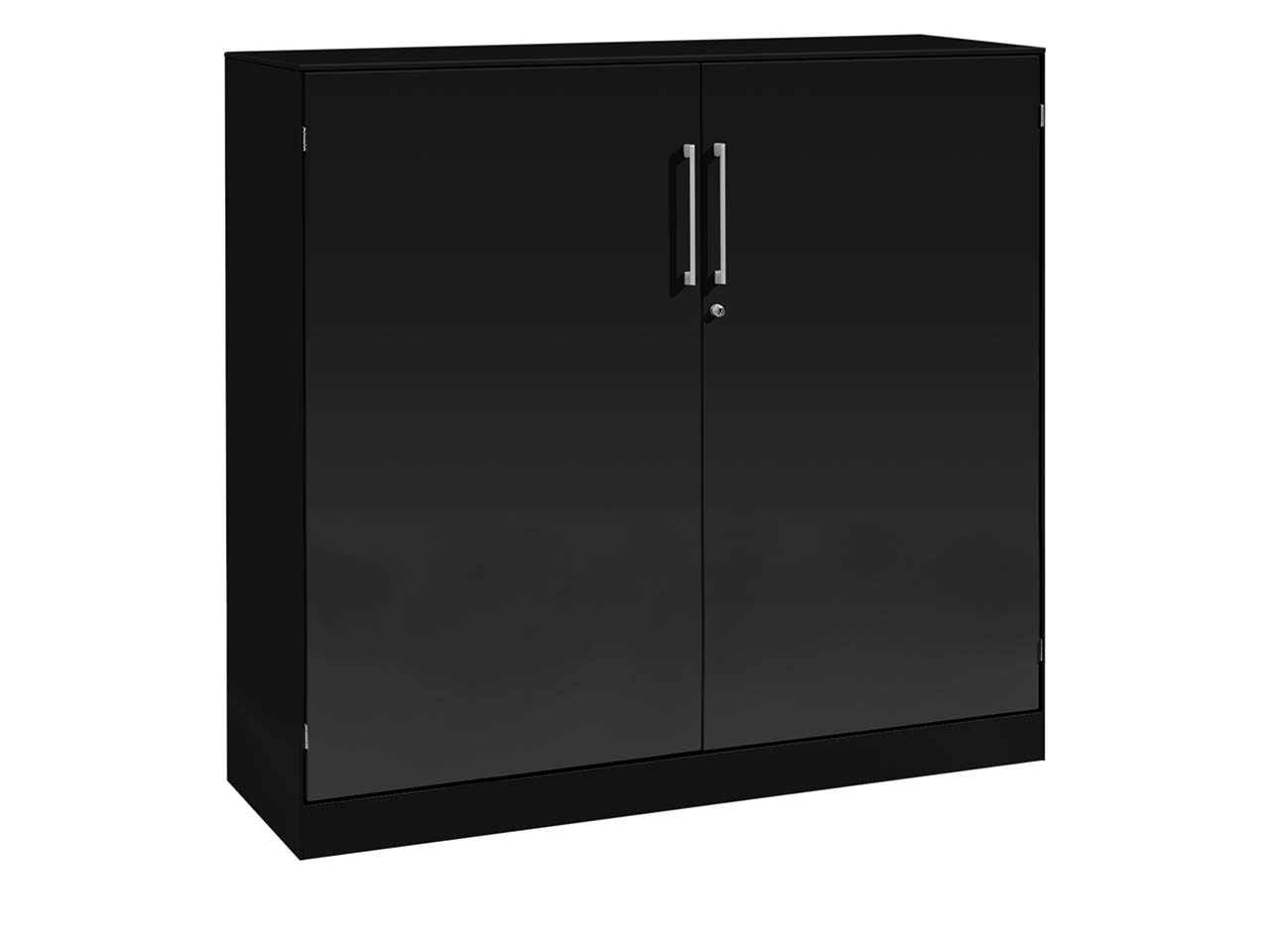 Flügeltürenschrank "CONTACT", Höhe 91,5 cm  (BxT) 100 x 43,5, schwarz