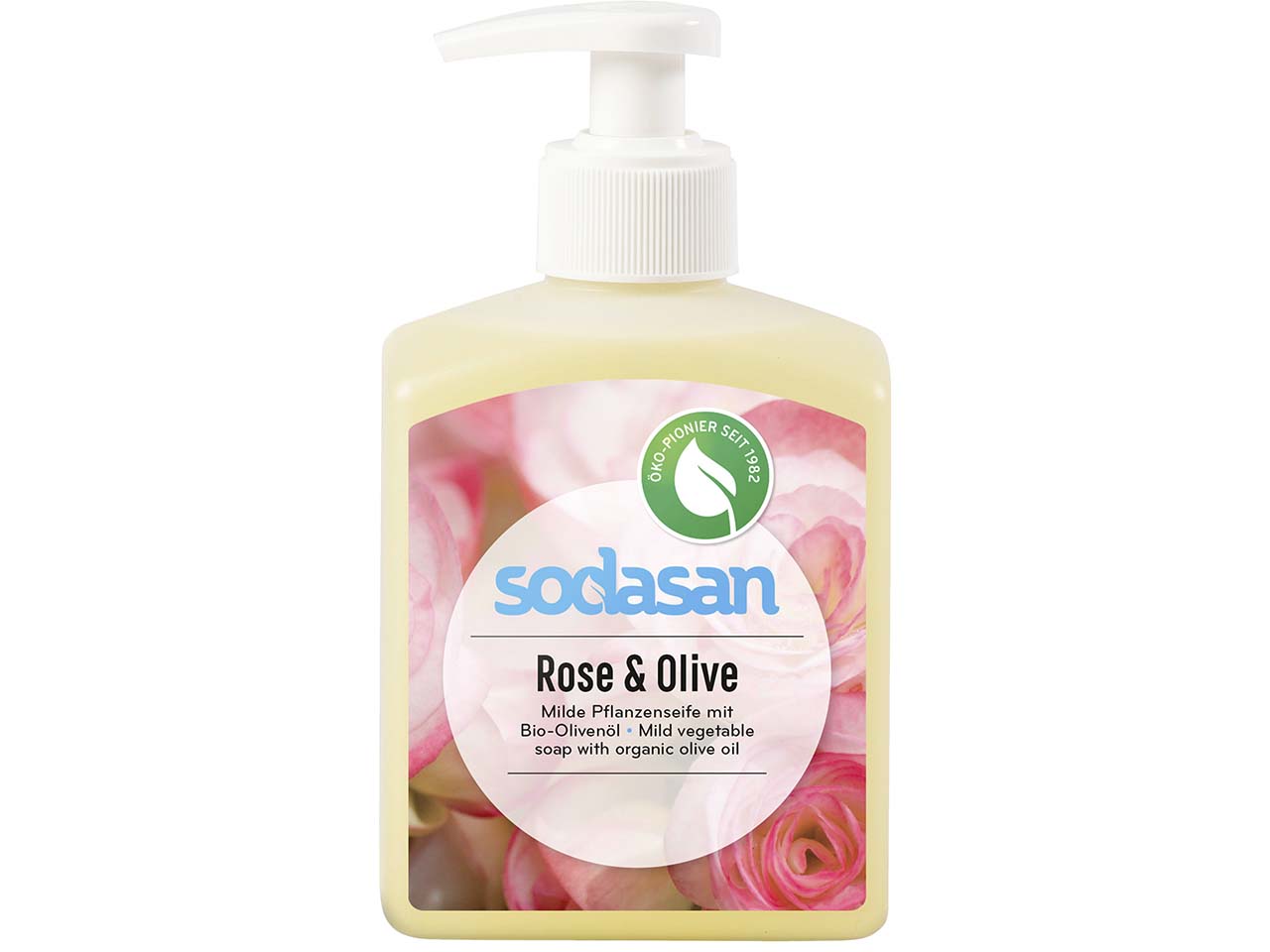 Sodasan Flüssigseife "Rose und Olive", 300 ml