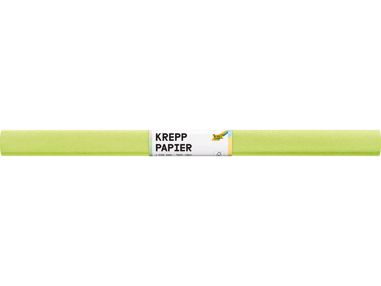 folia Krepppapier-Rollen, 50 cm x 2 m, 10 Rollen, weißgrün