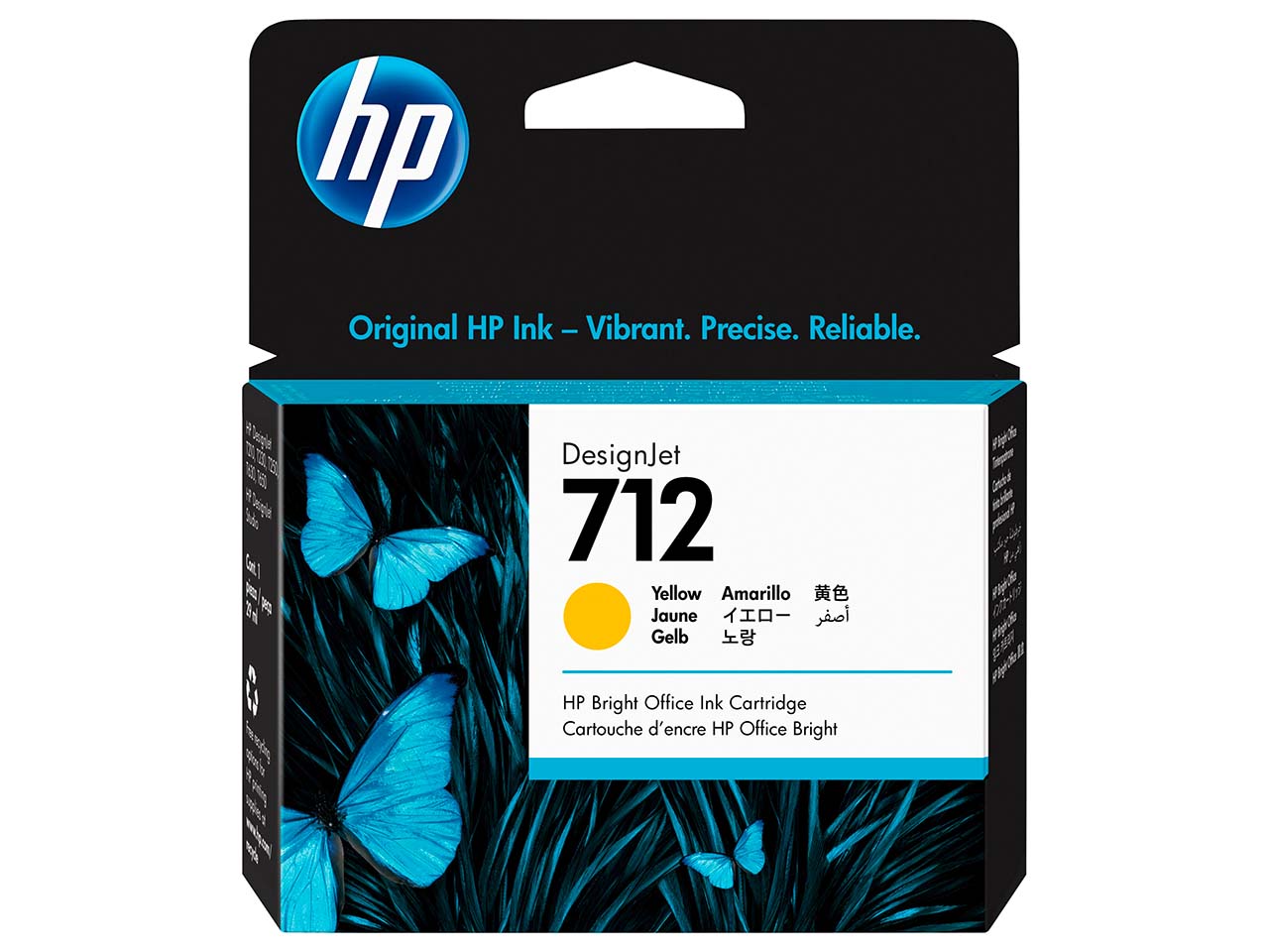 hp Tintenpatrone 3ED69A, Nr. 712A gelb