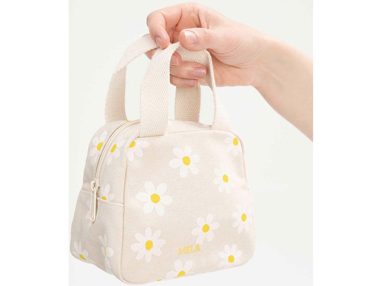 MELA Bio-Organizer-Tasche "SHAILA" 1,5 l, greige/daisy print