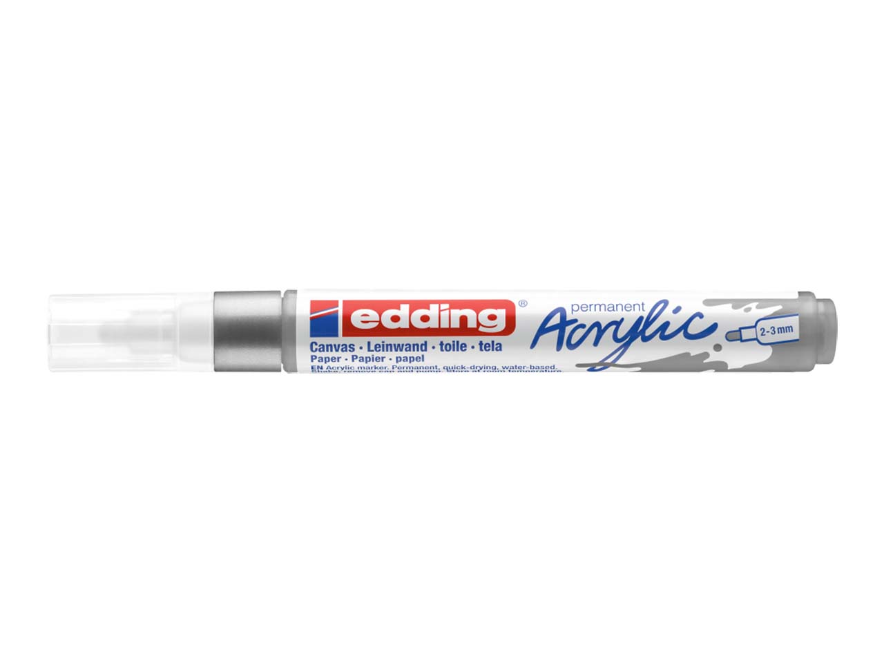 edding Acrylmarker "Acrylic 5100" Rundspitze mittel, silber