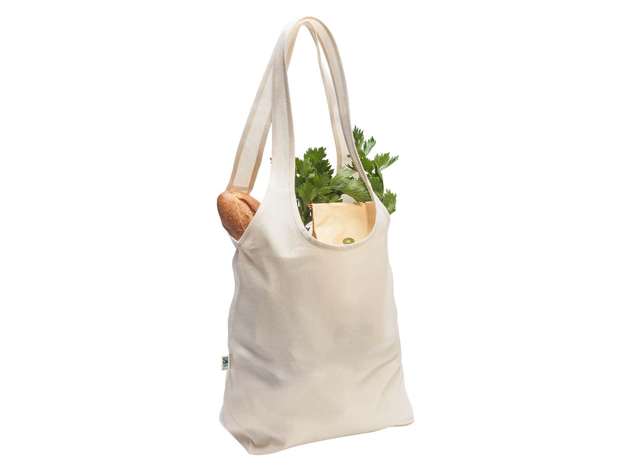 memo Bio-Baumwoll-City-Tasche mit Fairtrade-Siegel