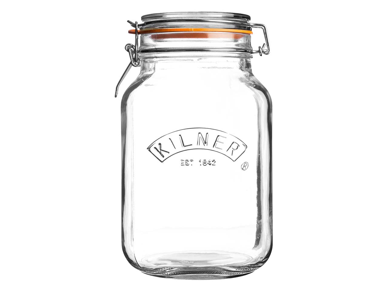 KILNER Vorratsglas "Quadratisch" mit Bügelverschluss 1,5 l