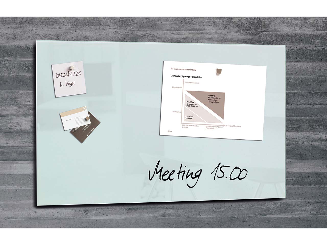 Sigel Glas-Magnettafel "artverum" 78 x 48 cm, weiß