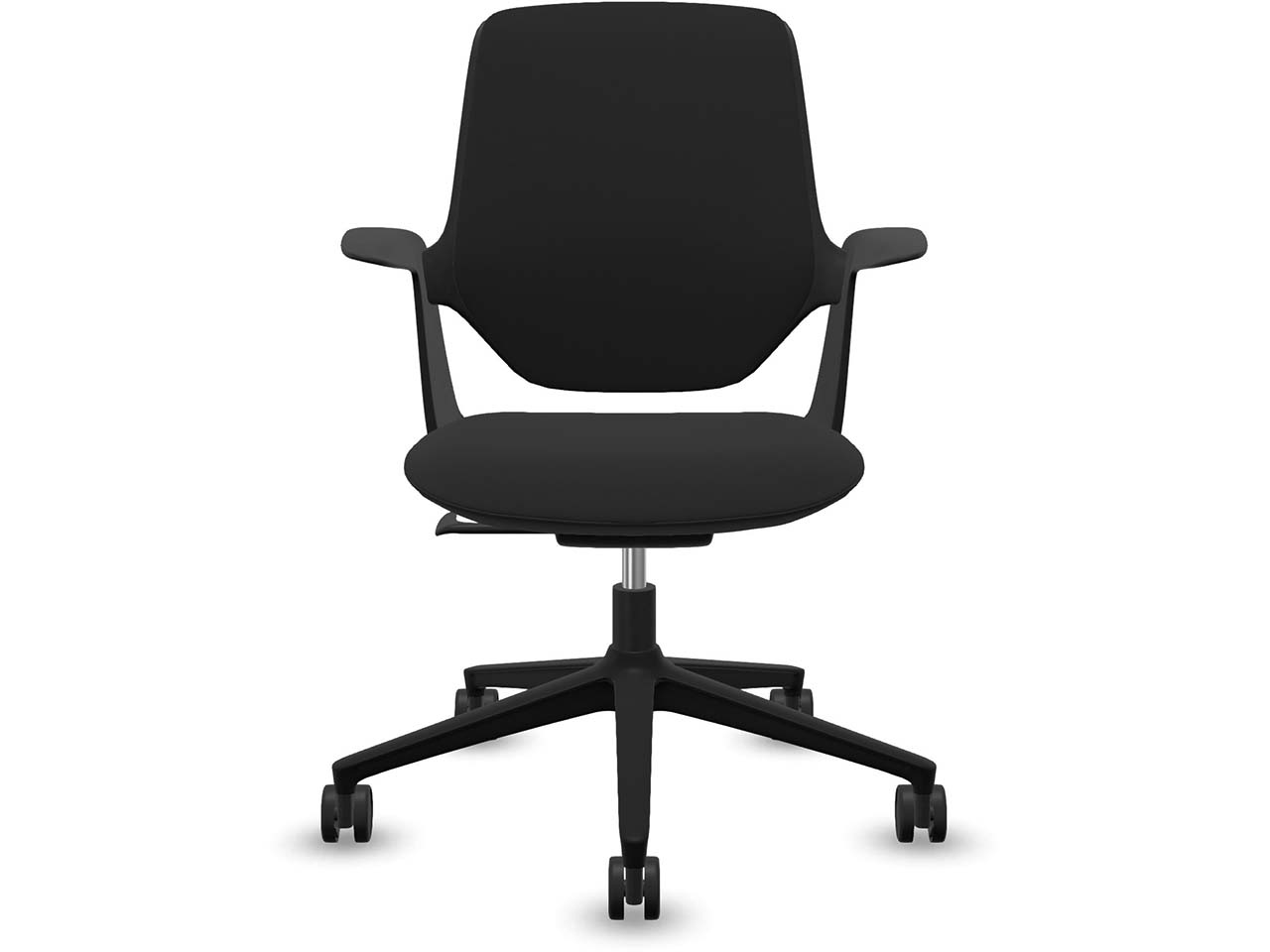 Profim Bürodrehstuhl „TRILLO PRO“ mit Armlehnen, schwarz, Stoff: schwarz