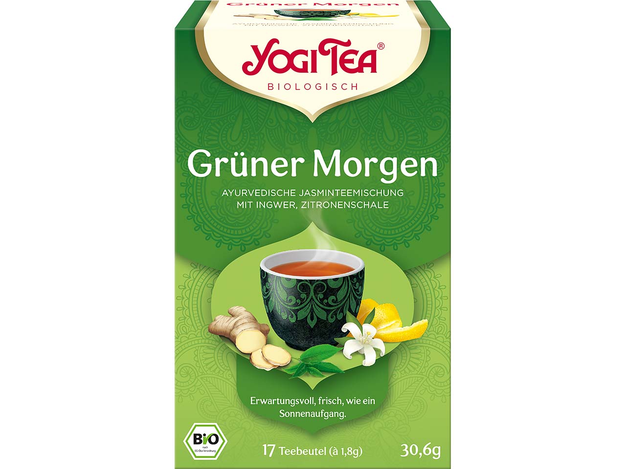 YOGI TEA Bio-Jasmintee "Grüner Morgen", 30,6 g