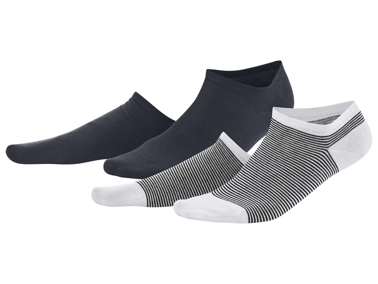 2er-Pack Living Crafts Bio-Damen-Sneaker-Socken "Abby" navy/white, Gr. 39/42