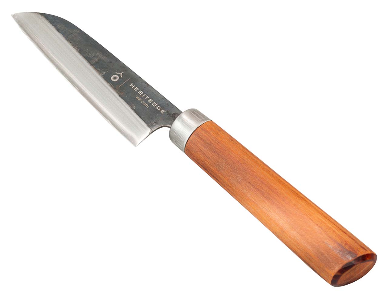 Heritedge Gemüsemesser "Hac" aus Carbonstahl, Griff Eisenholz