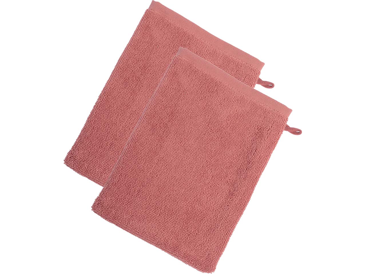 2er-Pack Living Crafts Bio-Waschhandschuh "ORLANDO" 22 x 16 cm, burnt sienna