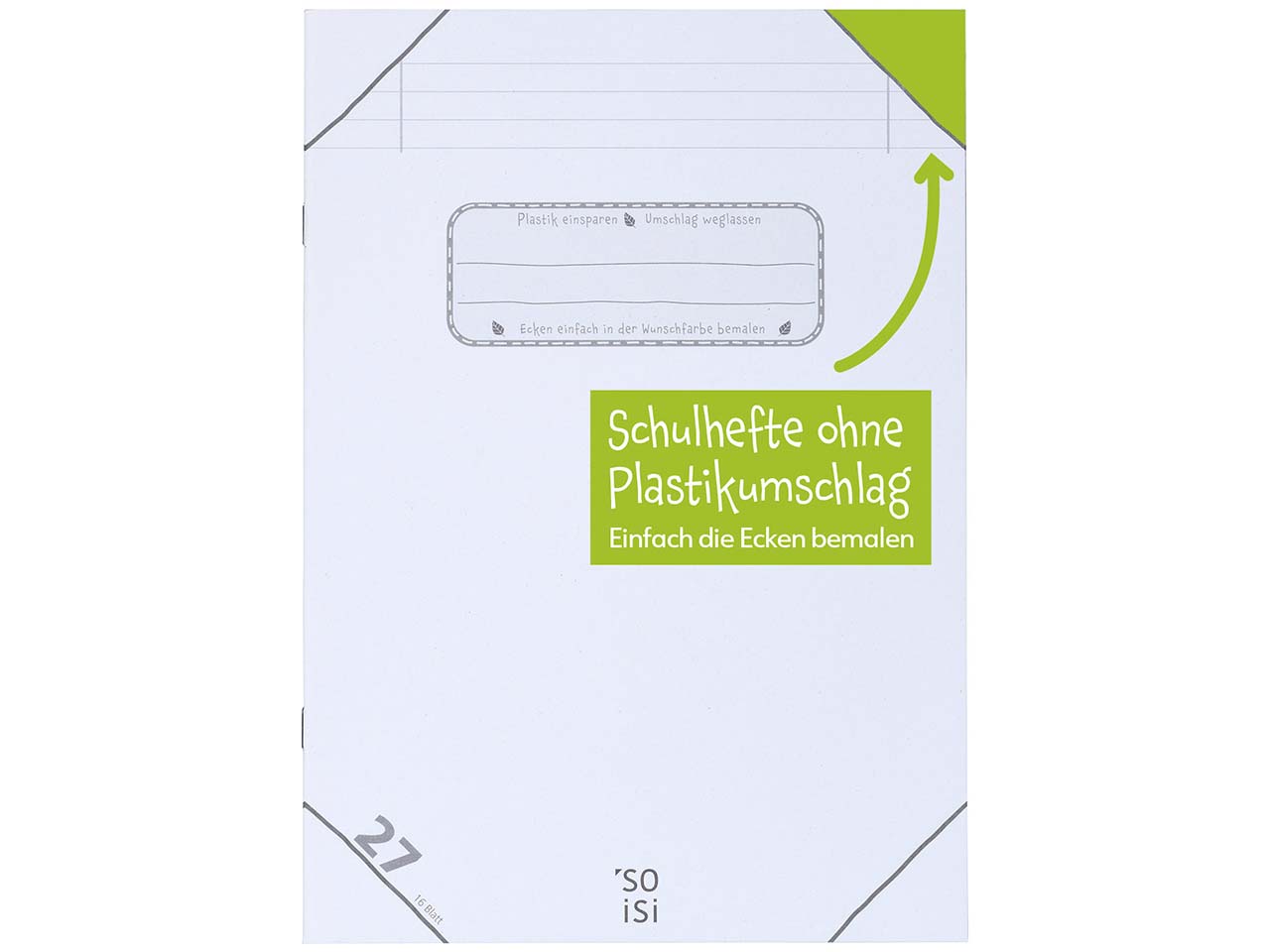 Soisi Recycling-Schulheft DIN A4 Nr. 27 lin. mit Doppelrand