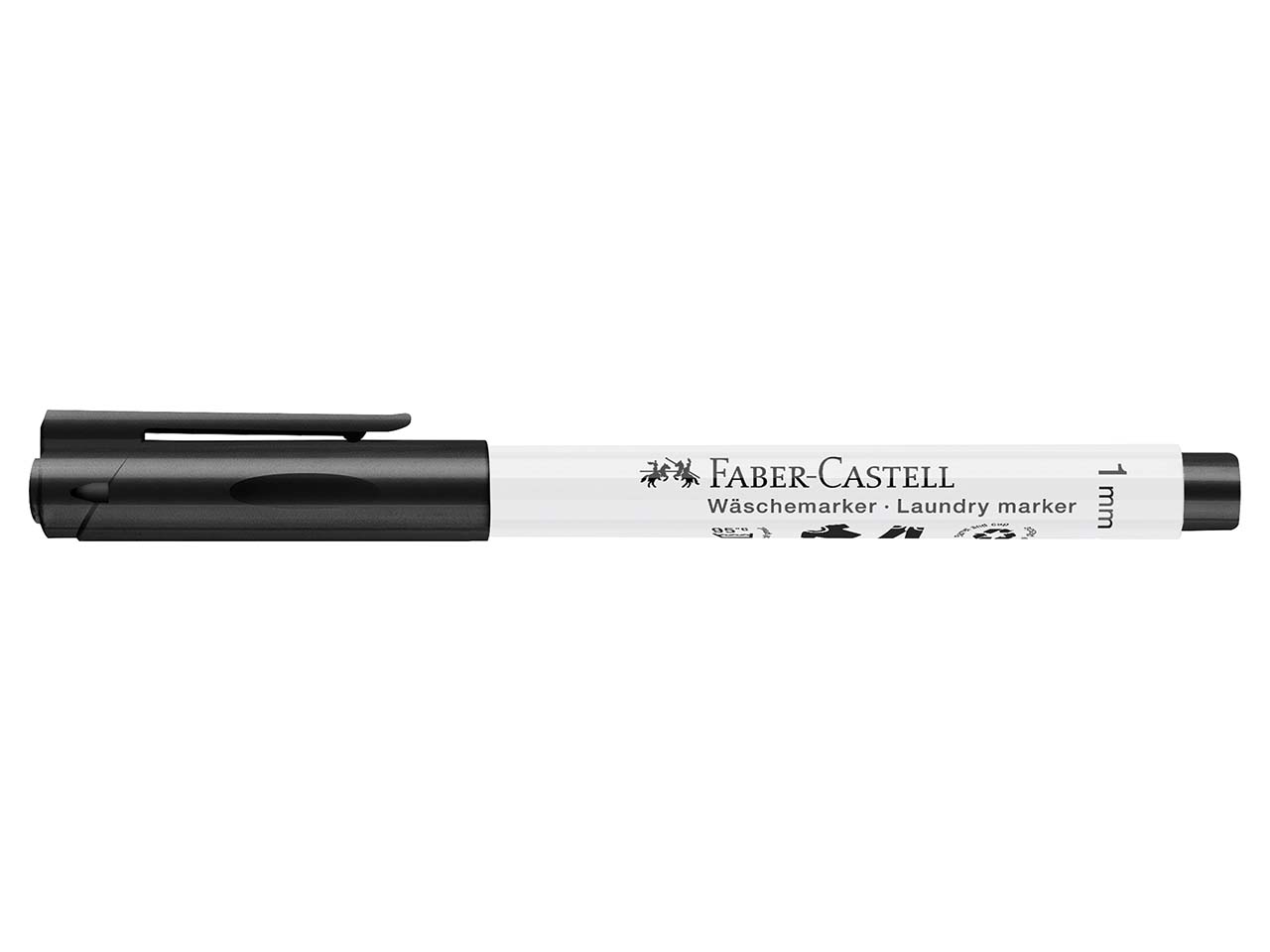 Faber-Castell Textilmarker mit Rundspitze, schwarz