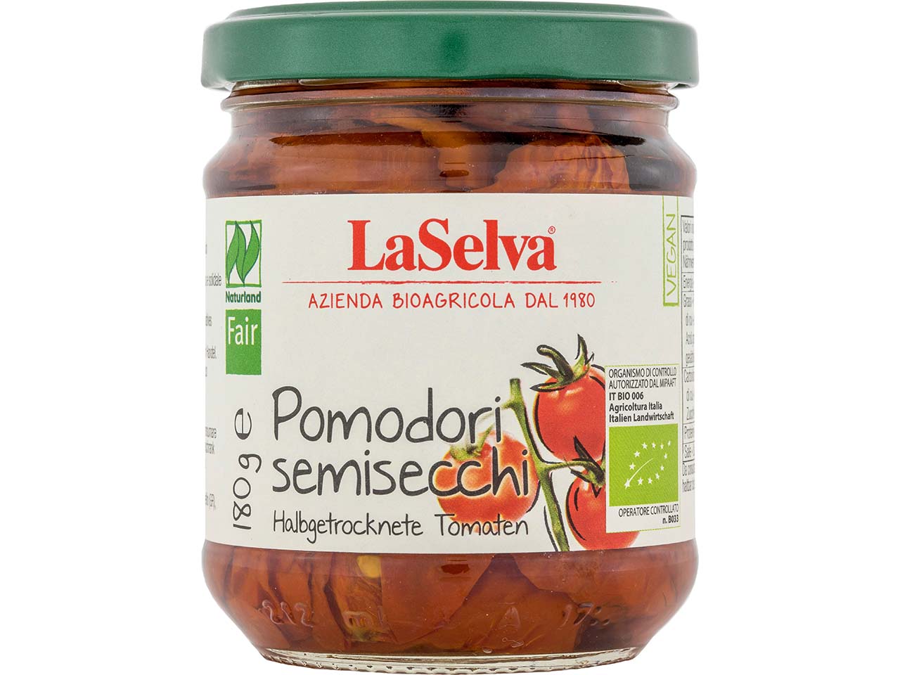 LaSelva Bio-Halbgetrocknete Tomaten in Öl, 180 g