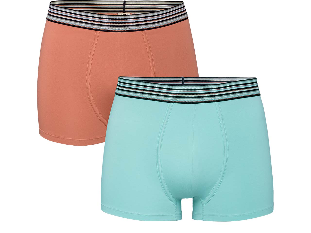 Living Crafts 2er-Pack Bio-Herren-Boxershorts "RICHARD", flame/mare, Gr. L