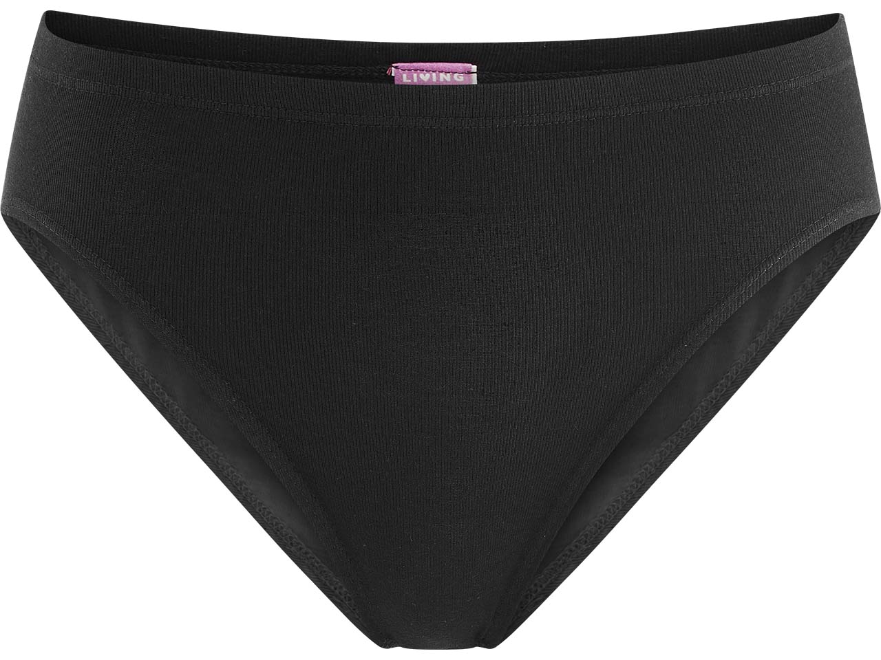 Living Crafts Bio-Damen-Slip "JOSEFINE" ohne Seitennähte, black, Gr. 44/46