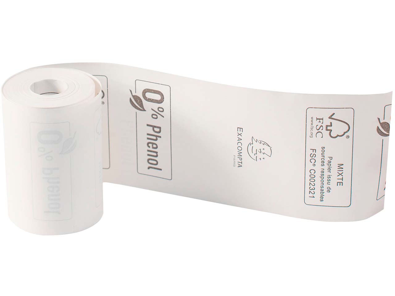 Exacompta Bisphenolfreie Thermoprinter-Rollen, Breite 57 mm x 40 mm x 18 m, 20 Stk.