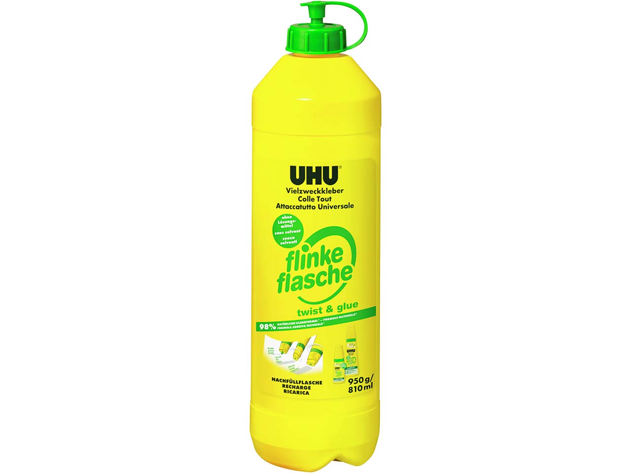 UHU Nachfüllflasche Vielzweckkleber 'flinke flasche' 950 g