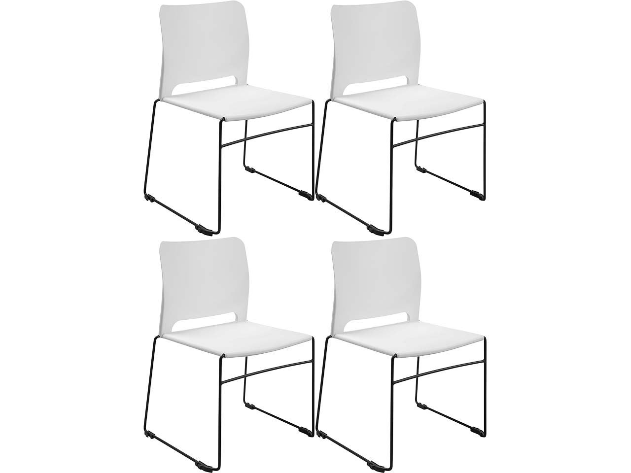 Topstar 4 Besucherstühle "VISIT LINE", weiß