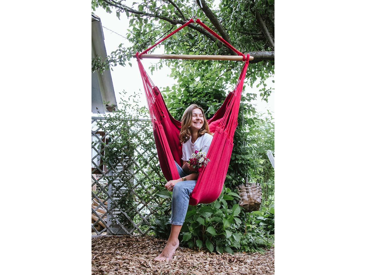 HängemattenGlück Hängesitz "SONJO" rubin