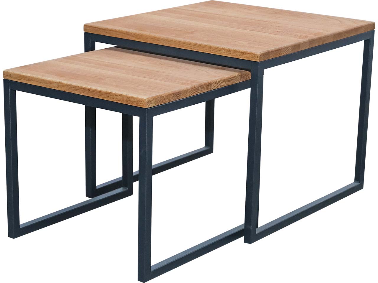 2er-Set Beistelltisch 'Noah', Wildeiche