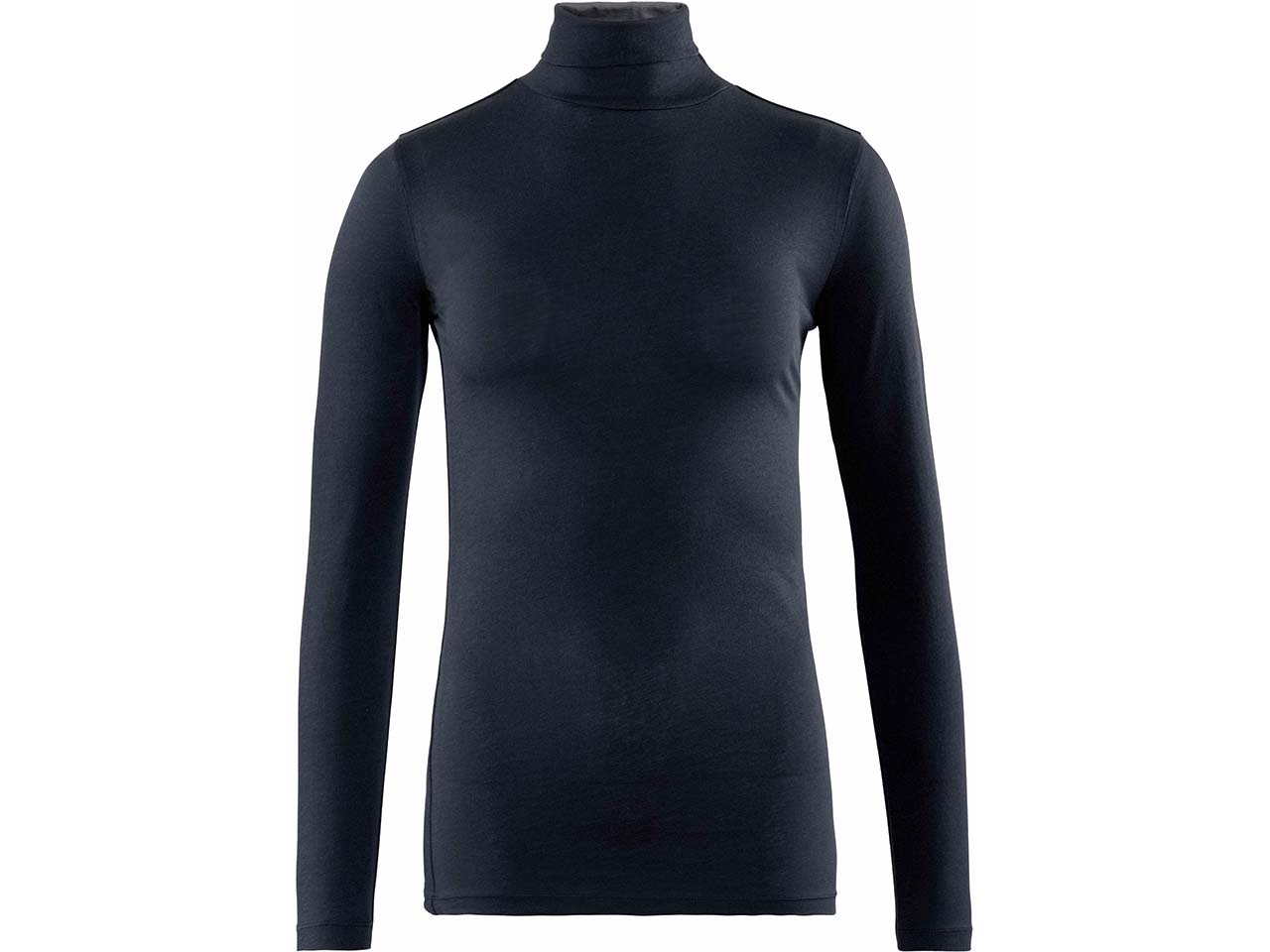 Living Crafts Bio-Damen-Langarmshirt "Nia" mit Rollkragen, ink blue, Gr. S