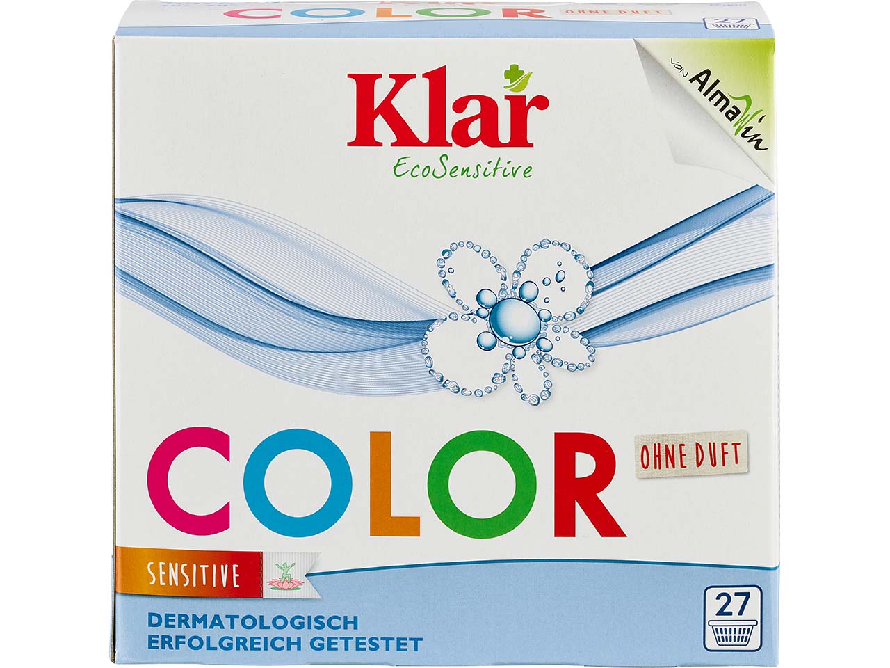 Klar Color-Waschmittelpulver 'EcoSensitiv', 1,375 kg