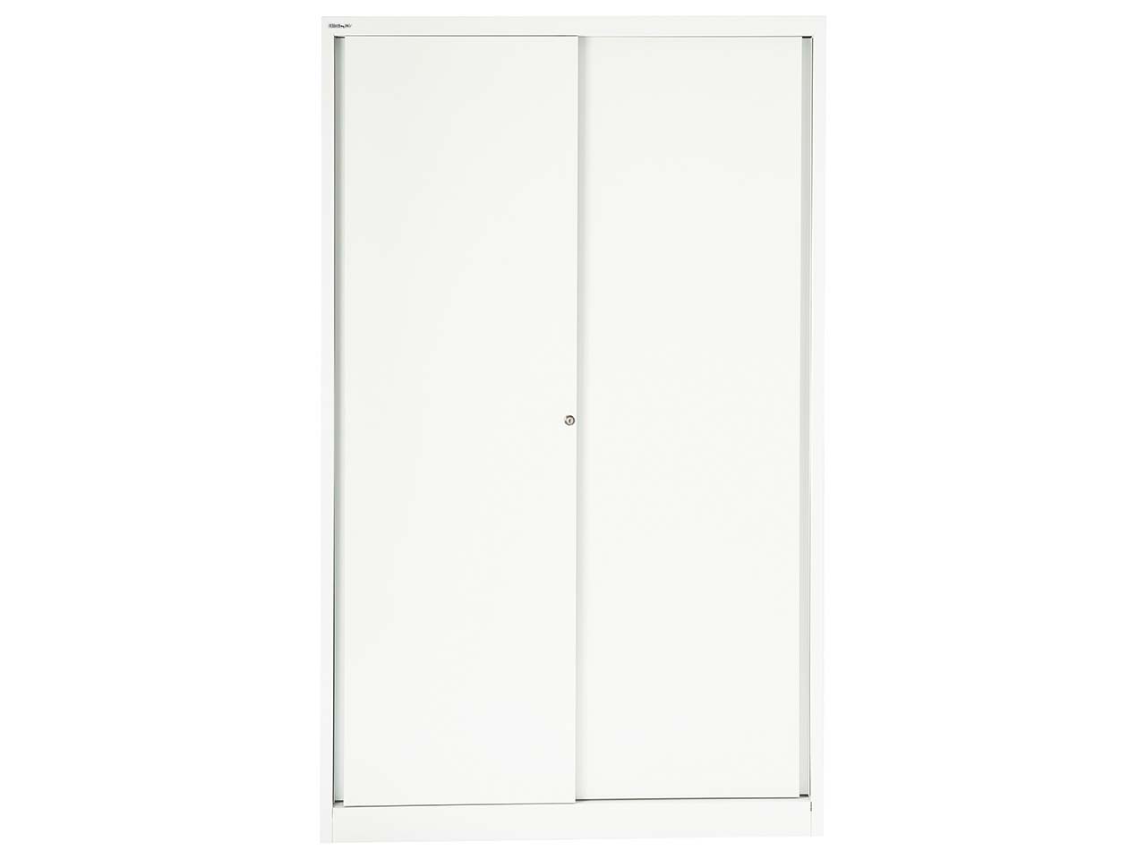 BISLEY Schiebetürenschrank "ECO" 5 OH, Breite 120 cm verkehrsweiß