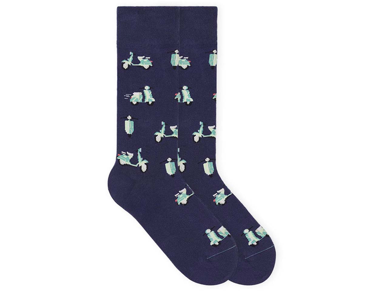 von Jungfeld Bio-Socken 'Motorroller', marineblau, Gr. 43/46