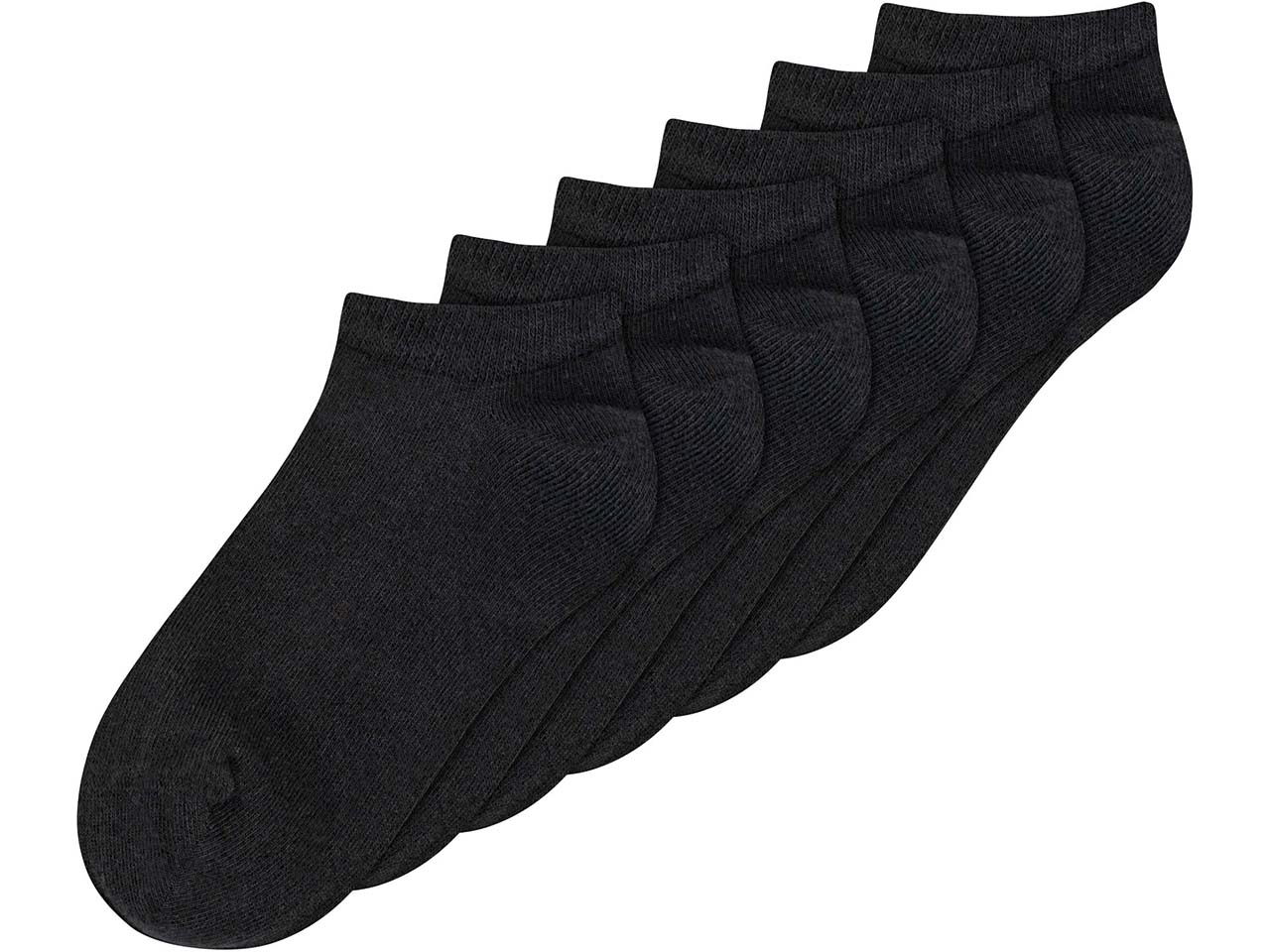 MELA 6er-Pack Bio-Sneaker-Socken, schwarz, Gr. 39/42