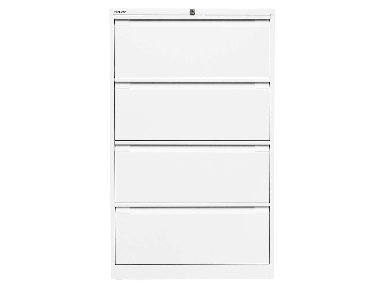 Bisley Registraturschrank verkehrsweiß 4 Schubladen 2-bahnig