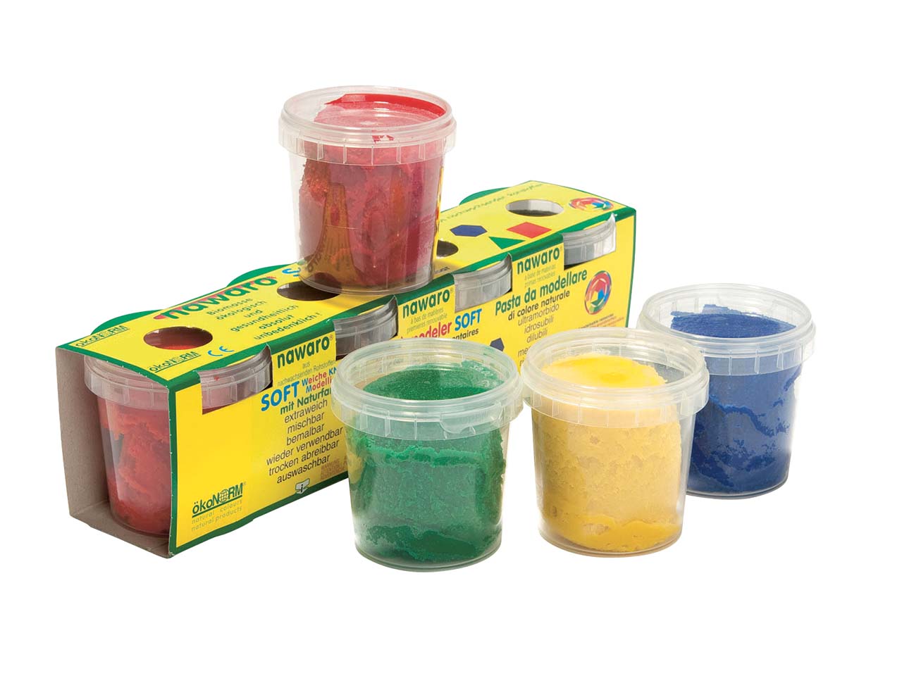 ökoNORM nawaro Softknete 4er Grundset rot, blau, grün, gelb