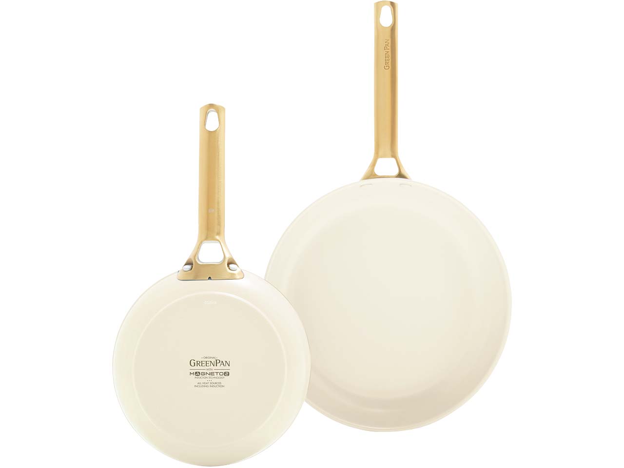 GreenPan Bratpfannenset "Padova Reserve" 2-teilig, creme