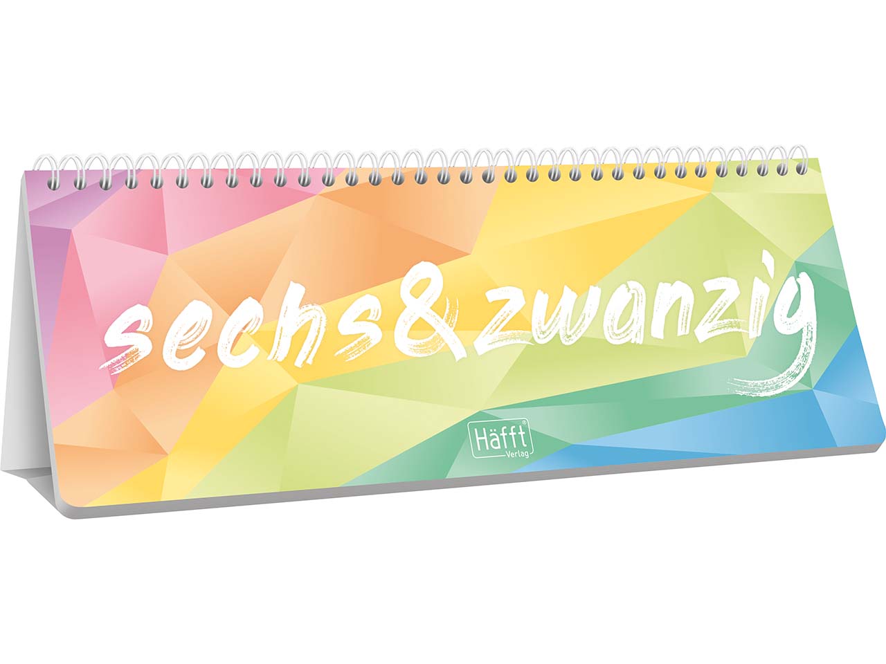 Häfft Tischkalender mit Aufsteller 2026, Rainbow