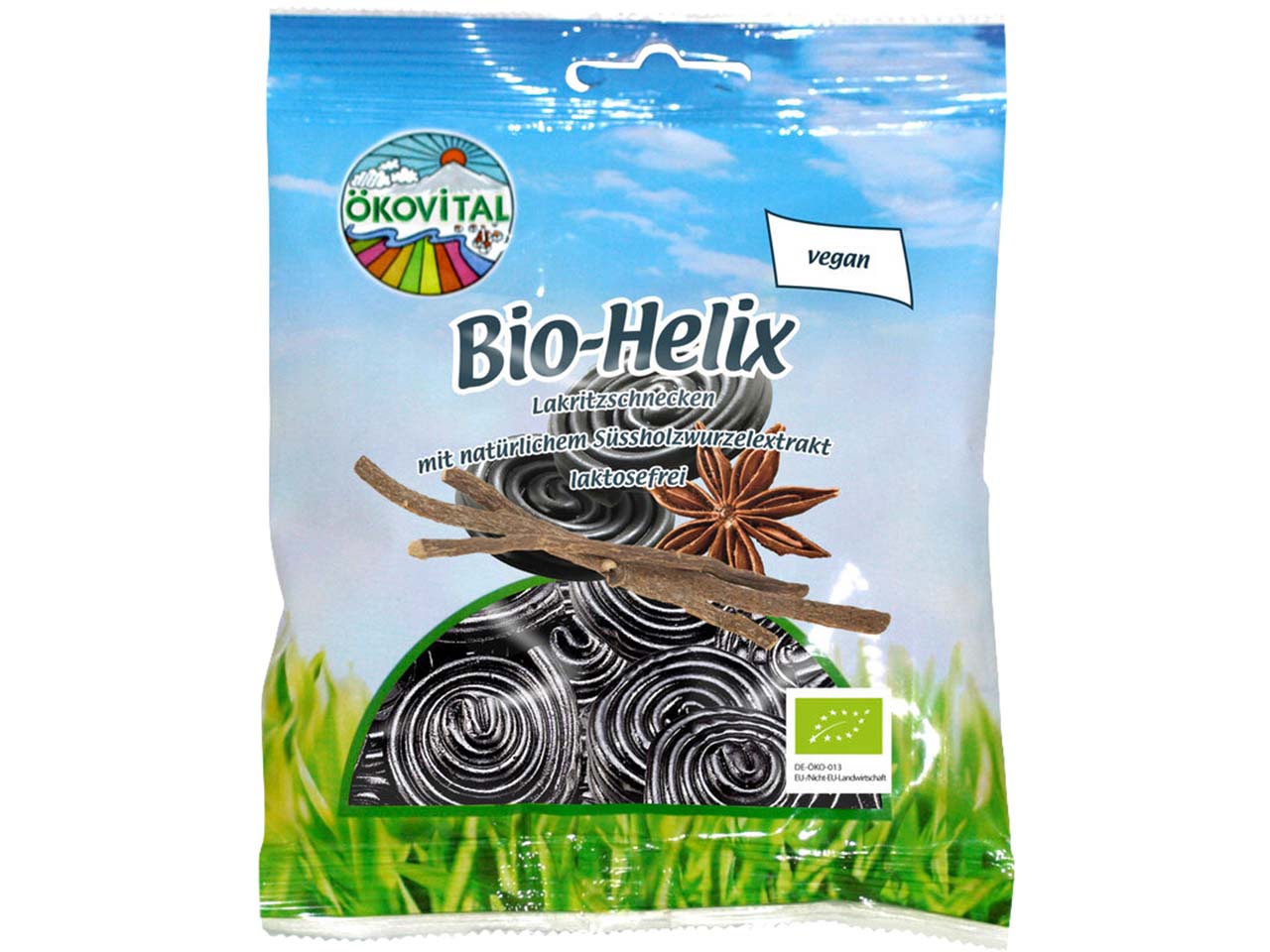 ÖKOVITAL Vegane Bio-Lakritzschnecken "Helix", 80 g