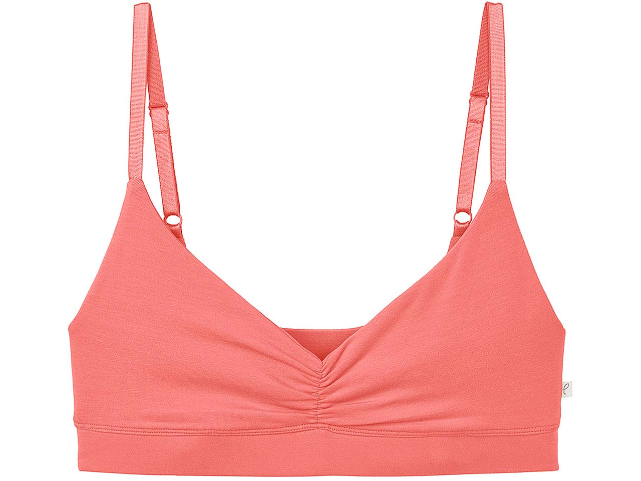 tranquillo Damen-Triangle-Bralette aus Tencel, coral, Gr. L