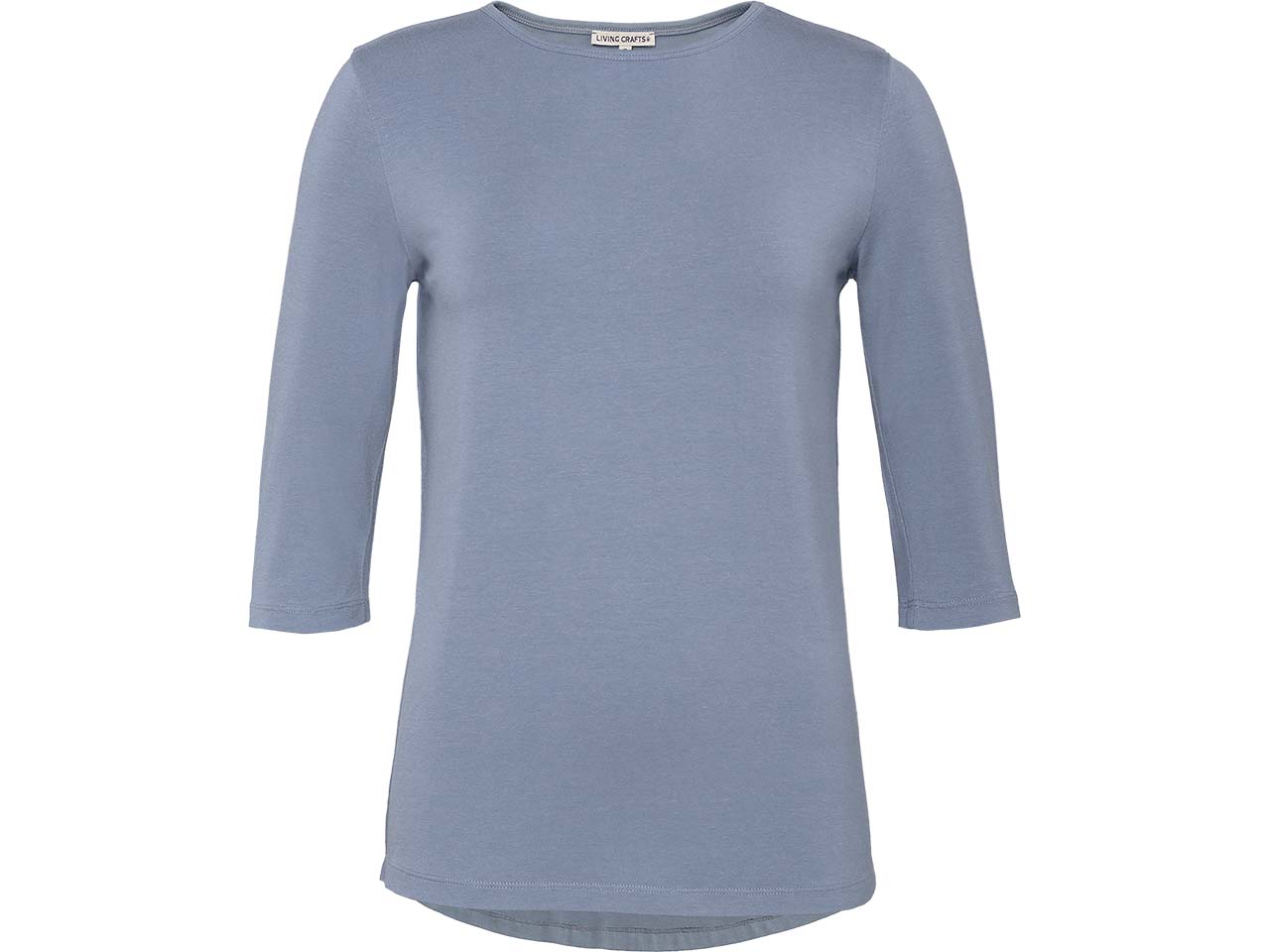Living Crafts Bio-Damen-T-Shirt 'TOVARA' mit 3/4-Arm, dried lavender, Gr. S