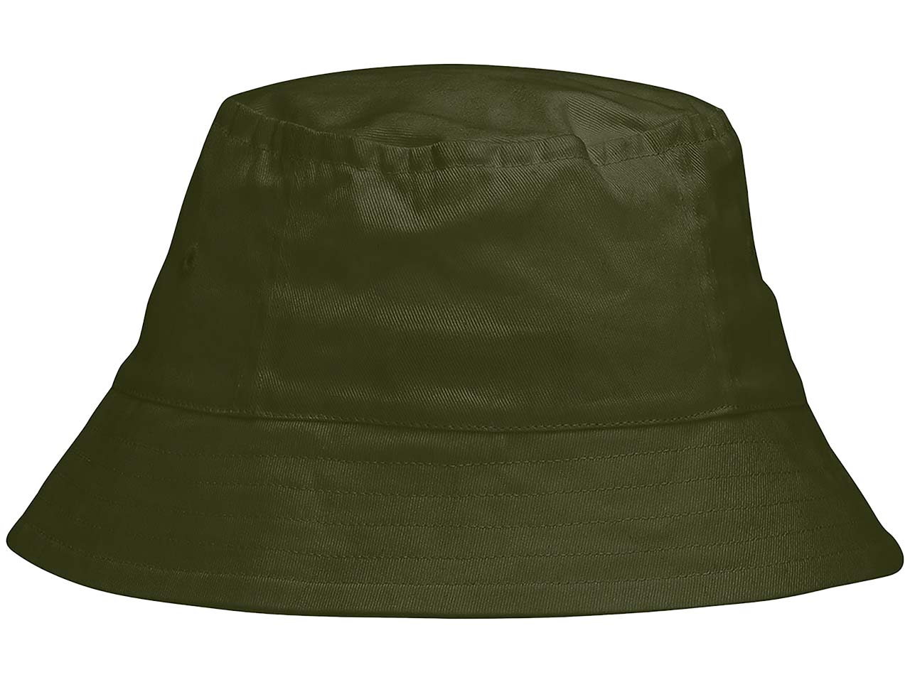 Neutral Bio-Bucket Hat aus Baumwoll-Twill, military, Gr. M/L