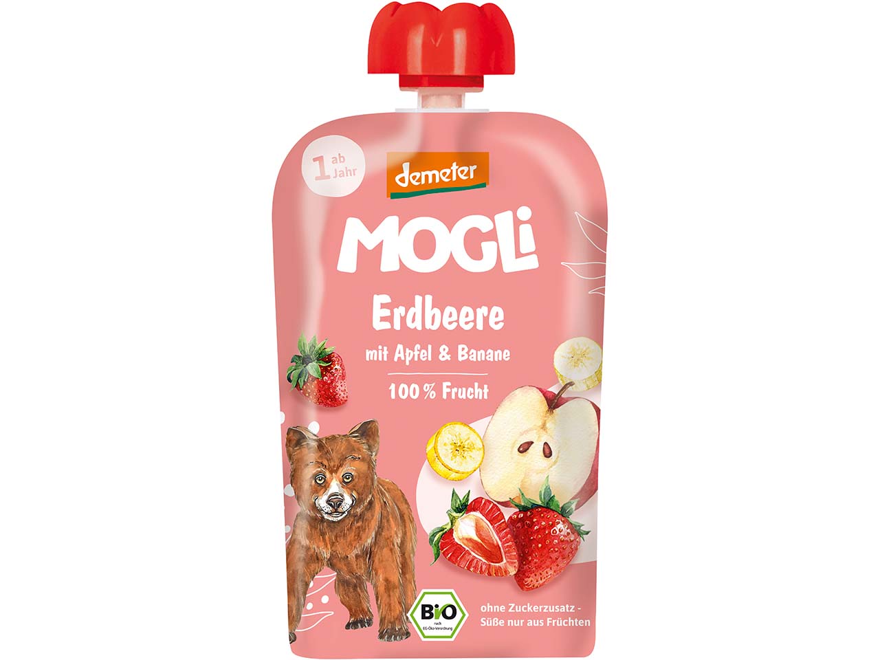 MOGLi Bio-Quetschie "Erdbeere", 100 g