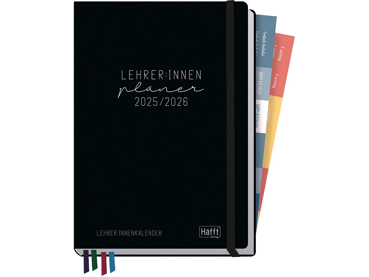 Häfft Buchkalender "Lehrer-Planer" DIN A5+, 2025/26, Black Edition