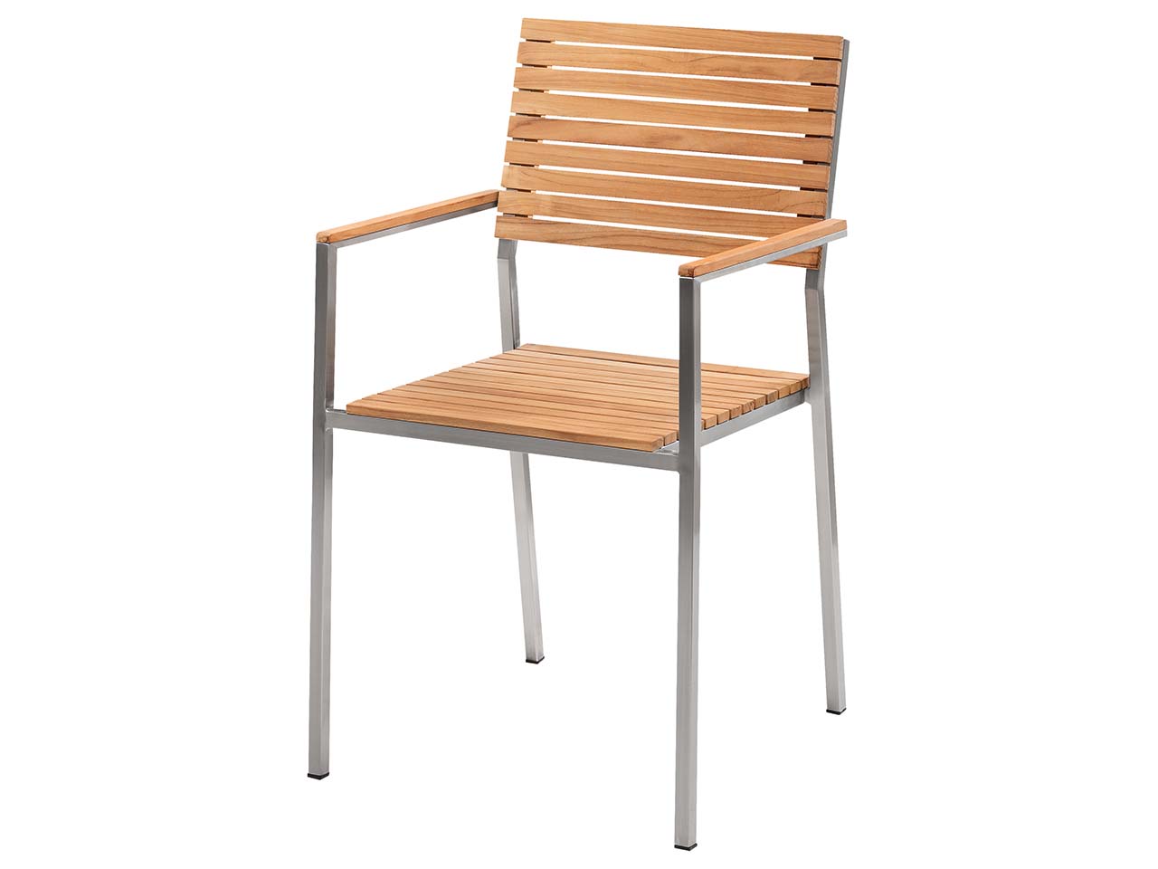 Garden Pleasure Gartensessel "Luice" Edelstahl/Teak FSC zertifiziert, stapelbar