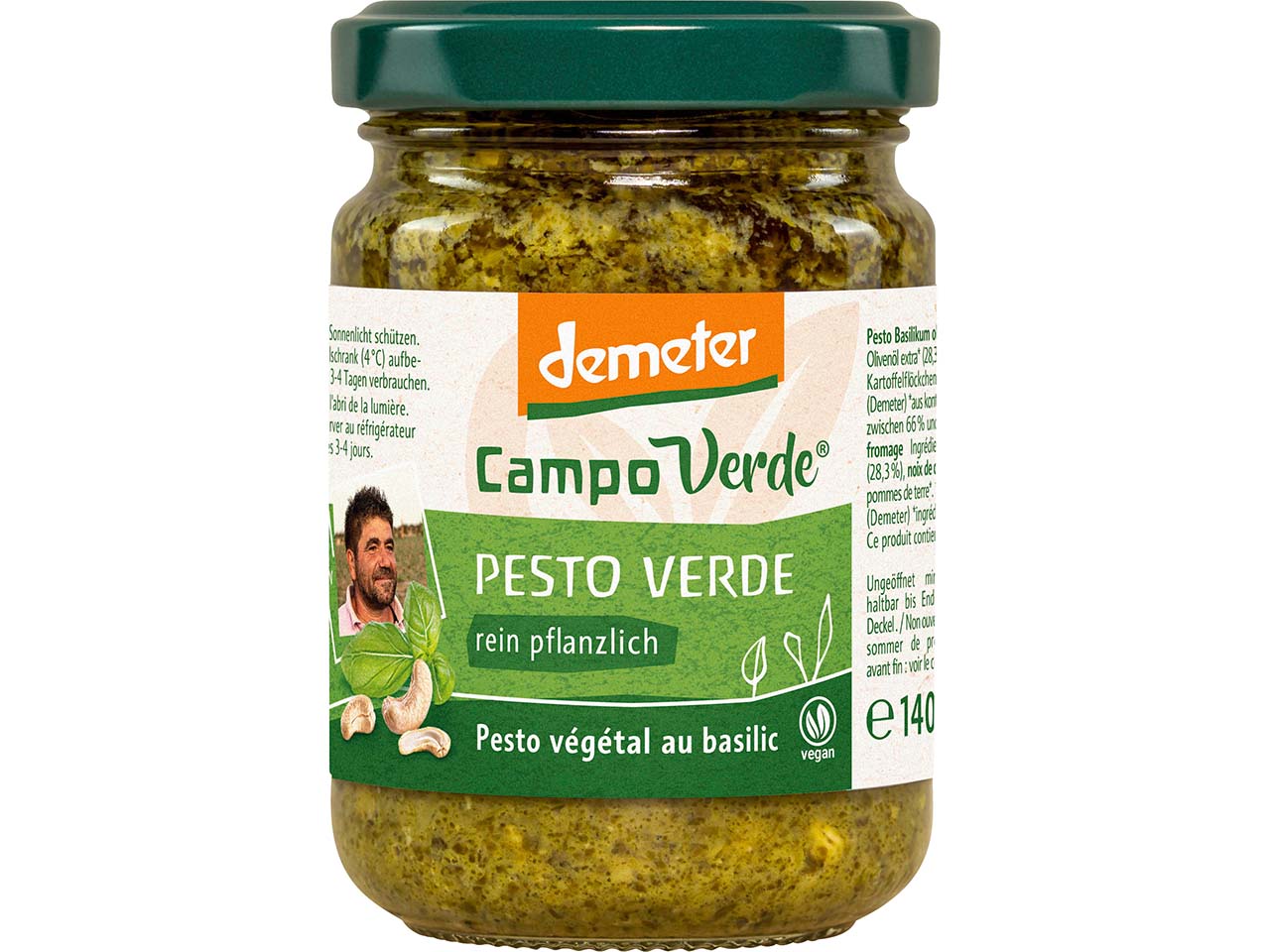 Campo Verde Bio-Pesto "Verde" Basilikum, 140 g