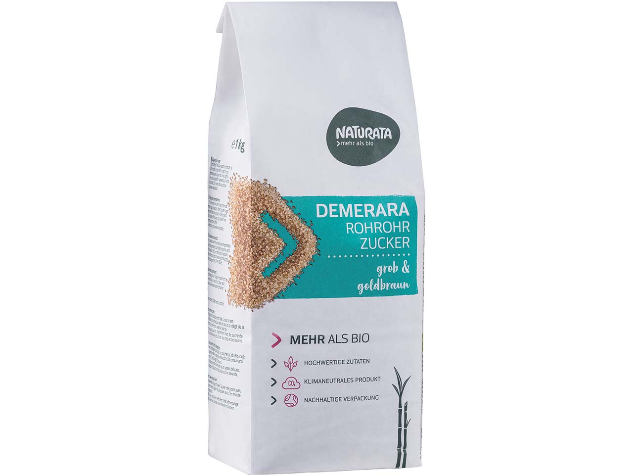 NATURATA Bio-Rohrohrzucker "Demerara" grob & goldbraun, 1 kg NATURATA Bio-Rohrohrzucker "Demerara" grob & goldbraun, 1 kg