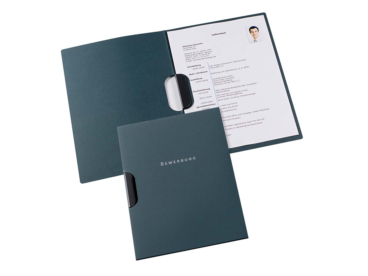 Elba Bewerbungsmappe "clip-fix" anthrazit