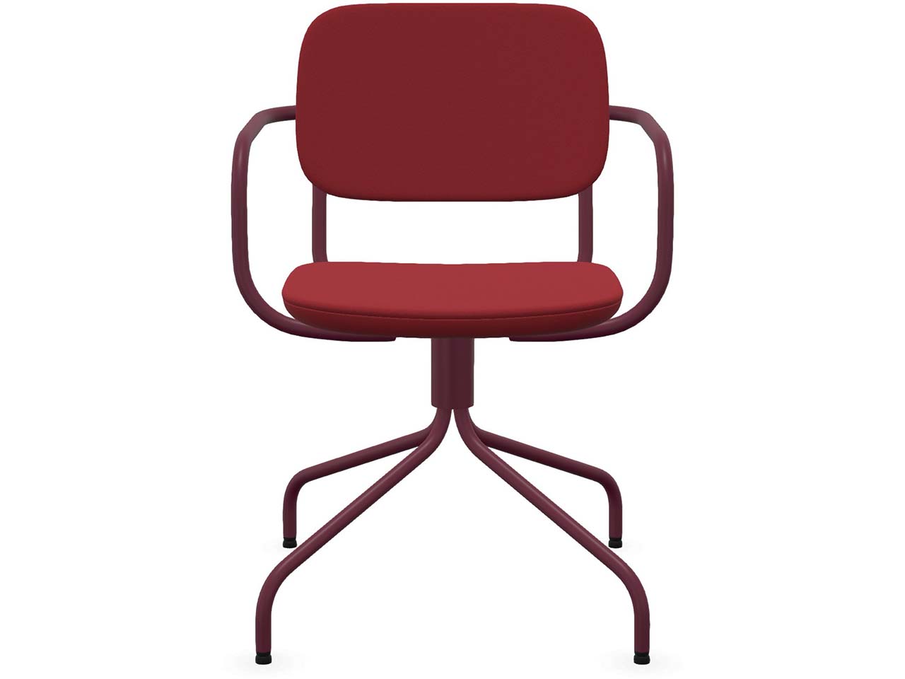 Profim Besucherstuhl "NORMO" mit drehbarem Sternfußgestell, rot