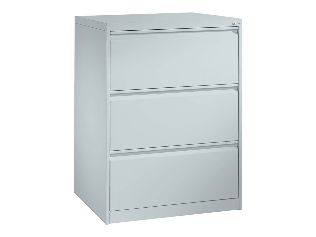 Hängeregistraturschrank zweibahnig, 3 Schubladen, lichtgrau/lichtgrau